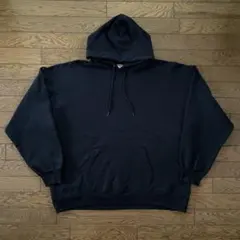 Hanes パーカー ブラック 無地 XL