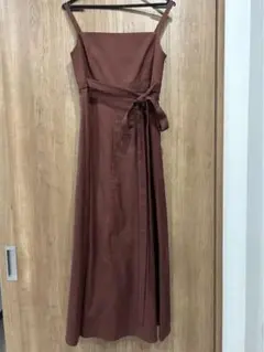 ミラオーウェン　Mila Owen ブラウン キャミソール ワンピース