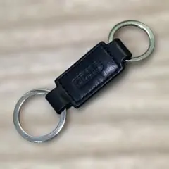 COACH　ブラックレザー　キーホルダー