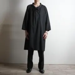 sanyo ステンカラーコート フレア ライナー付き ブラック/DW269