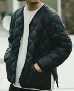 TAION B:MING別注 ダウン キルト ダウン ブルゾン ソフトシェル 黒