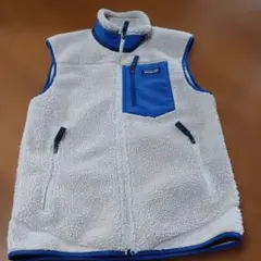 美品　patagonia レトロXベスト Sサイズ クリーム/ブルー