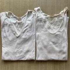 グンゼ　快適工房　V型七分袖スリーマー　 M1枚 Lサイズ1枚　ベージュ