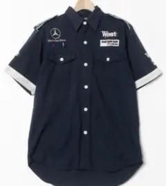 メルセデスベンツ　ピット　クルーシャツ　ネイビー レーシングシャツのサムネイル