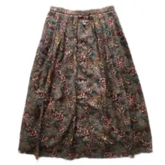 古着 花柄スカート 東京スタイル 秋色 昭和レトロ ロマンティック