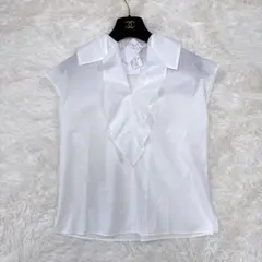 新品未使用✨️セオリーリュクス 24SS フリルブラウス ホワイト XS相当