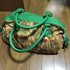 Braccialini ハンドバッグ グリーン ゴールド 総柄のサムネイル