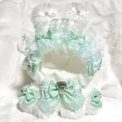 ぬい服 着ぐるみ ちびぐるみ おすわり 10cm 11cm うさぎ 黄緑