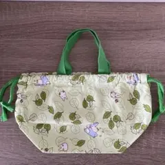 となりのトトロ ランチ巾着 緑 ジブリ　ランチバッグ　お弁当袋のサムネイル
