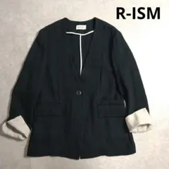 R-ISM（リズム）ノーカラージャケット　ブラック　6サイズ　M〜L相当