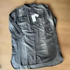 BouJeloud 4ozデニムシャツチュニック タグ付き新品‼️グレー