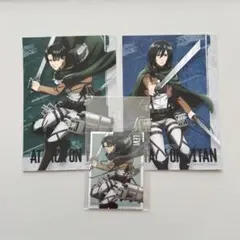 進撃の巨人 リヴァイ ミカサ ステッカー ブロマイド
