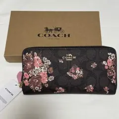【新品未使用】コーチ COACH 長財布 シグネチャー 花柄 フローラル ピンク