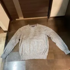 2枚セットTOMMY HILFIGER グレー ネイビーVネック ニット XL