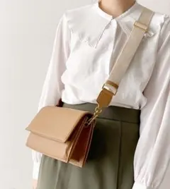 ZARA　2way フラップ クロスボディバッグ