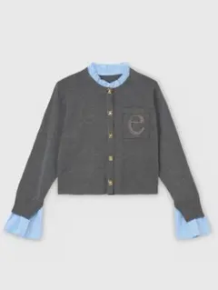 eimy istorie Attached collar カーディガン グレー
