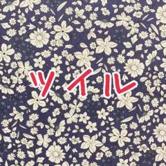 [no.3153]小花柄 ネイビー ツイル 生地＊