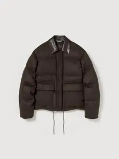 AURALEE BABY CAMEL FLANNEL DOWN BLOUSON