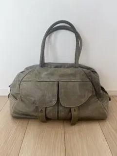 Jas M.B. / Cracked Leather Boston Bag - メルカリ
