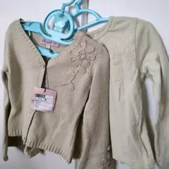 【新品未使用】フランス春色カーディガン＆【中古】カットソー