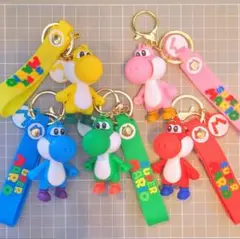 匿名配送　ヨッシー　5色　セット　キーホルダー　ストラップ　新品