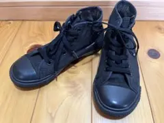 【美品】コンバース21cmブラックCONVERSEハイカットジップスニーカー