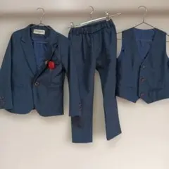 ネイビー フォーマルスーツ 3点セット