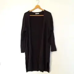 LOWRYS FARM ロングカーディガン リブ 羽織 重ね着 モノトーン