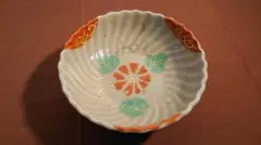 李朝　青磁　華の図　李朝青磁　茶道具　中鉢　１客