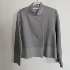 ISSEY MIYAKE グレー ストライプ ジャケット、卒業式、入学式にも！のサムネイル