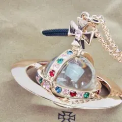 ヴィヴィアンウエストウッド ジャイアントオーブペンダント ピンクゴールド