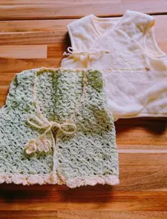 【最終価格】新生児 ベスト set タオル地&ニット ハンドメイド好き