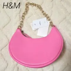 H＆M エイチアンドエム スモールショルダーバッグ ピンク チェーン タグ付き