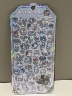 うさぎ　水色　シャーベット　 ボンボンドロップシール　ケイタイ　ミルク