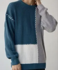 ⭐︎ AZUL スウィッチングブランケットステッチニット ⭐︎