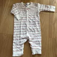 PETIT BATEAU ストライプロンパース 6m