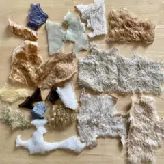 ④ テディベアモヘアウールなど　ハギレセット