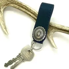 ‼️アウトレット‼️サドルレザーコンチョキーリング　11