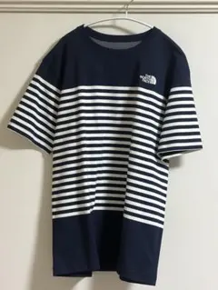 THE NORTH FACE ノースフェイス ボーダーTシャツ ネイビー Lのサムネイル