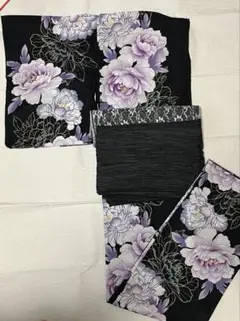 百貨店 浴衣 新素材 吸湿速乾ポリエステル 撫子 花葉柄 夏用単衣着物 