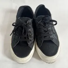 38 未使用 PELLICO SUPERGA スニーカー コラボ 黒 ブラック - メルカリ
