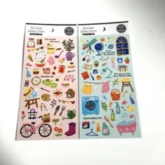 100均　セリア　シール　まとめ売り　2枚セット　18 手帳デコ