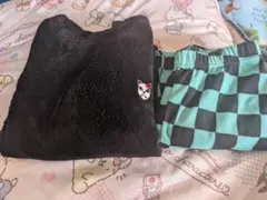 フリースパジャマセット 160cm 猫刺繍　鬼滅の刃