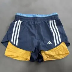 adidas ランニングショーツ ネイビー イエローのサムネイル