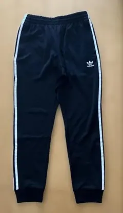 adidas ブラック 3ストライプ ジョガーパンツ L