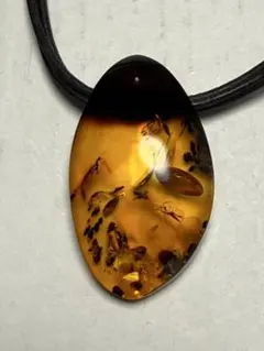 作家 べっ甲 琥珀 金 蒔絵 梟 ふくろう ネックレス 鼈甲 こはく 