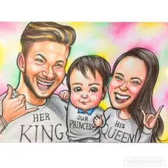 ✨似顔絵ご注文承ります✨可愛い似顔絵お描きします❤️