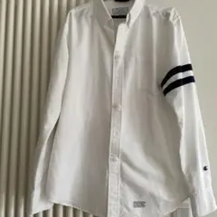 メンズ　美品Champion ホワイト長袖シャツ
