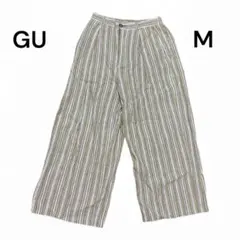 GU ストライプ ワイドパンツ Mサイズ