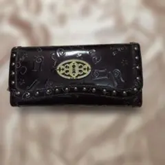[ANNA SUI]エンボス加工 ダークパープル 長財布